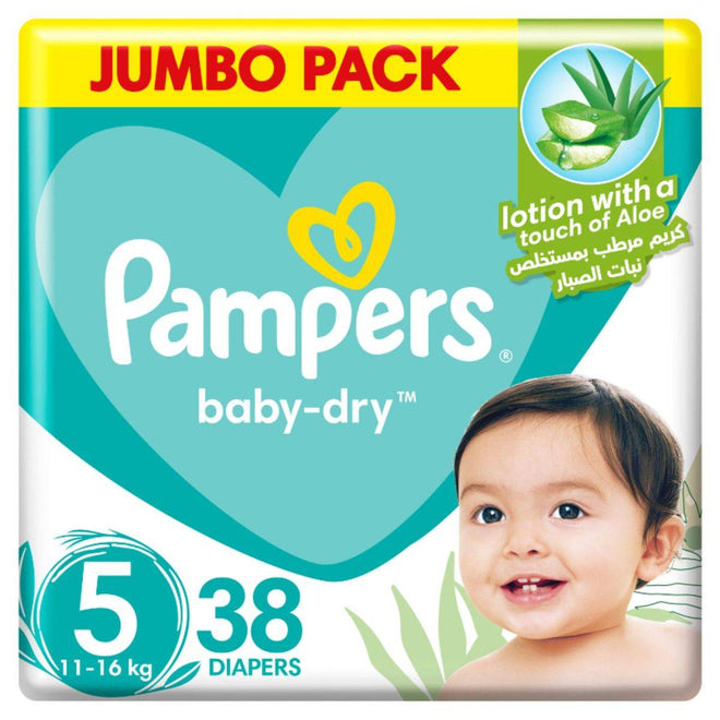 Pampers Diapers Baby Dry Taped Size 5 (11-16kg) 38 Pieces