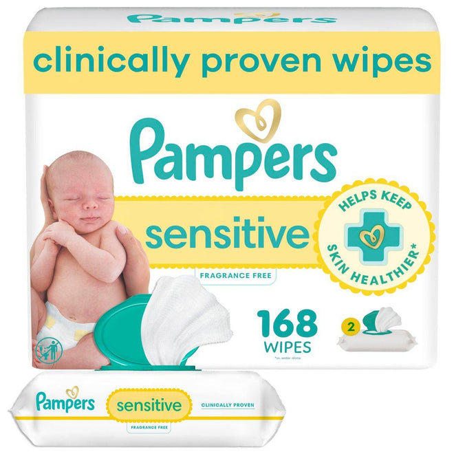 Pampers Baby Wipes Sensitive Protect 168 Pack