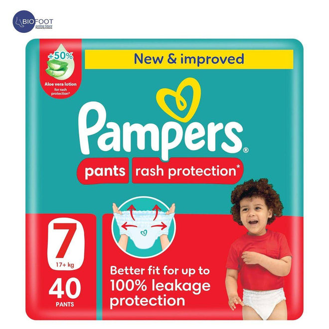 Pampers Diapers Baby Dry Pants Size 7 (17+kg) 40 Pieces