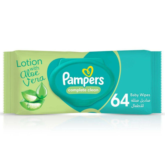 Pampers Baby Wipes Complete Clean Aloe 64 Pack