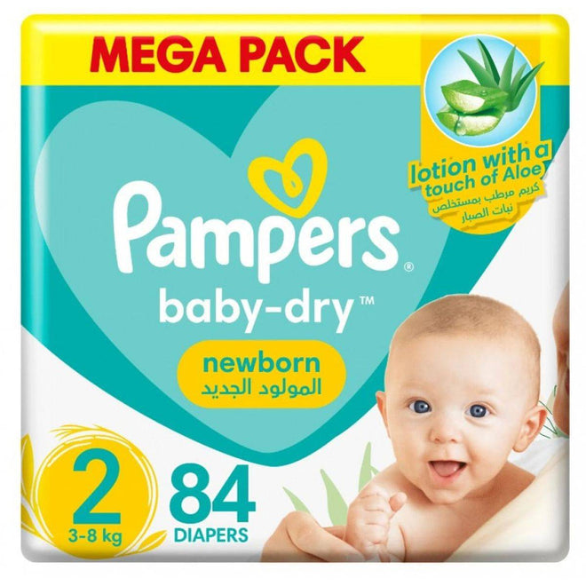 Pampers Diapers Baby Dry Taped Size 2 (3-8kg) 84 Pieces