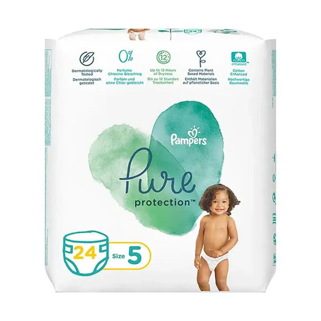 Pampers Diapers Pure Protection Size 5 (11kg+) 24 Pieces