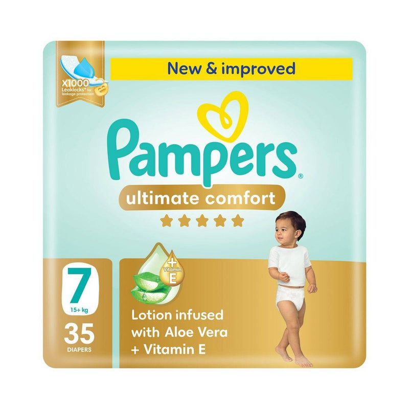 Pampers Diapers Premium Care Taped Size 7 (15+kg) 35 Pieces
