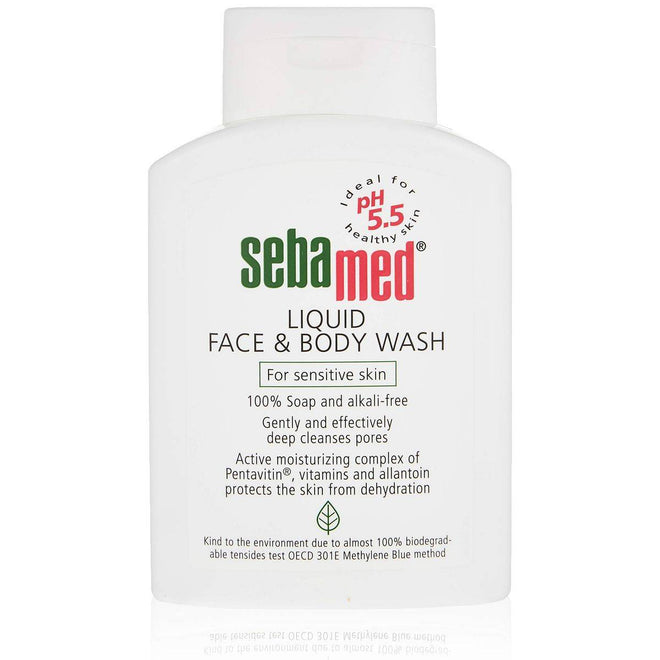 Sebamed Sensitive Skin Liquid Face & Body Wash 200ml
