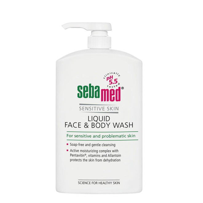 Sebamed Sensitive Skin Liquid Face & Body Wash 1000ml