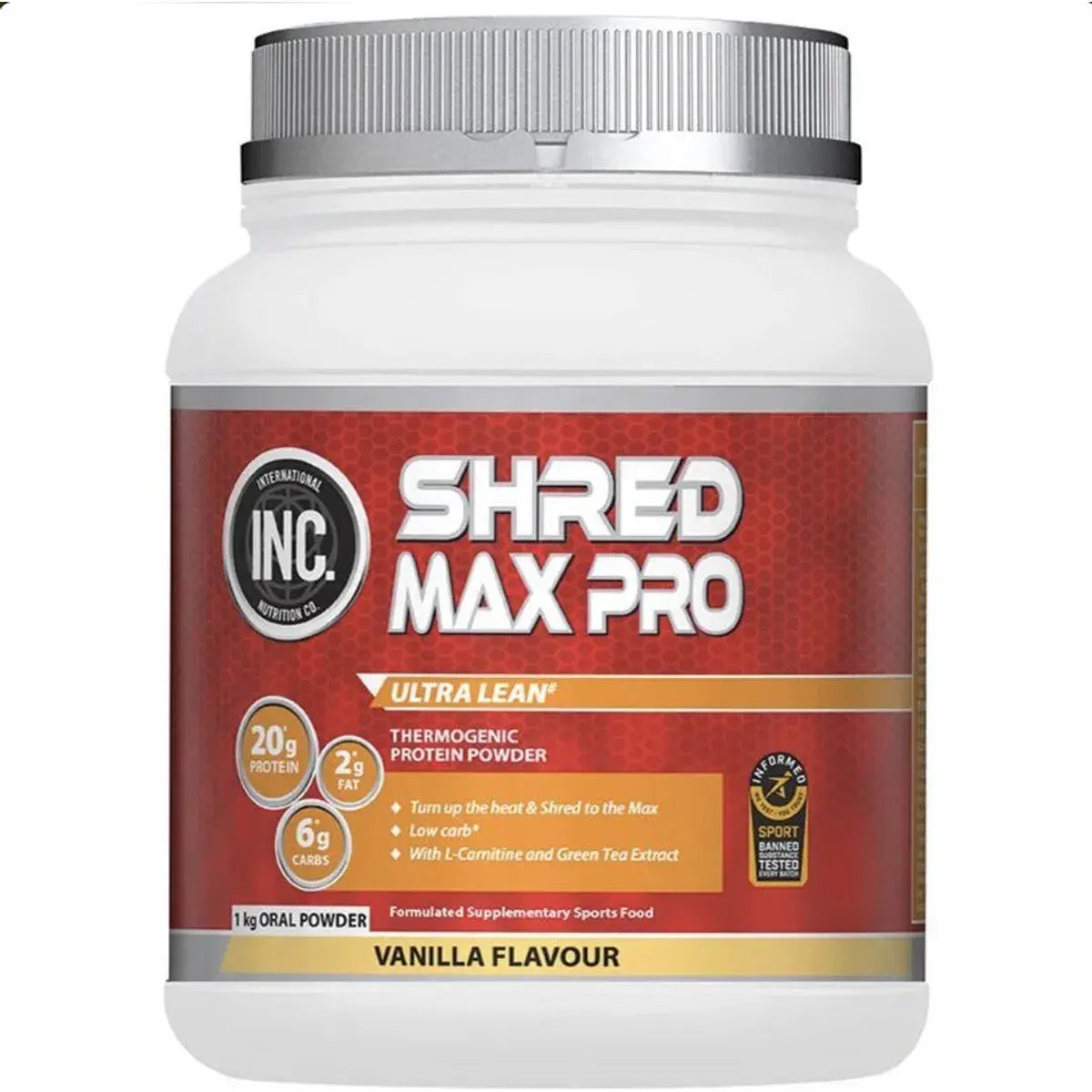 INC Shred Max Pro Vanilla Flavour 2kg main image 0