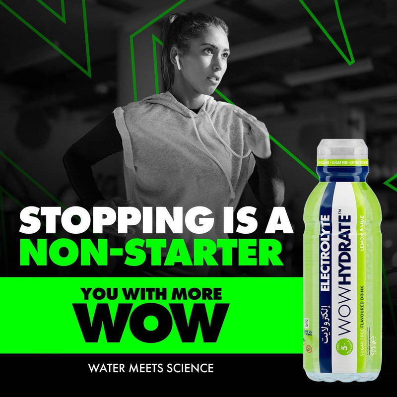 WOW Hydrate Electrolyte Lemon & Lime 500ml