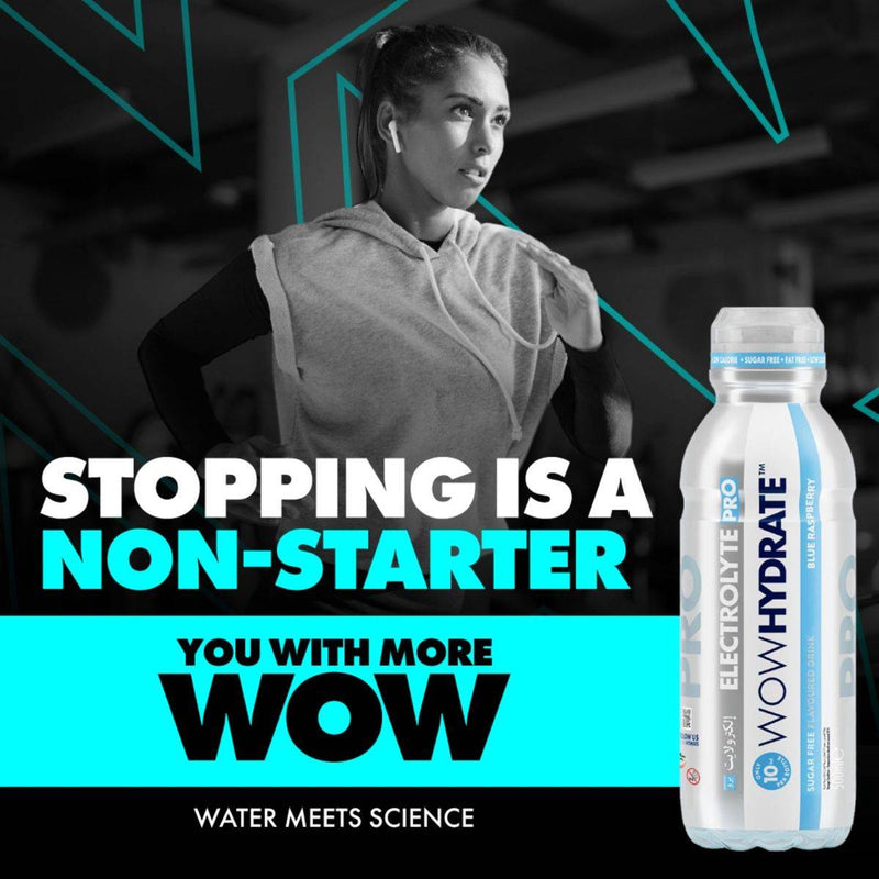 WOW Hydrate Electrolyte Pro Blue Rasberry 500ml