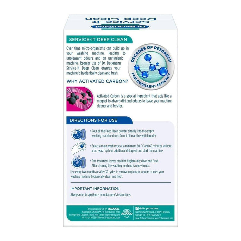 Dr. Beckmann Deep Clean Washing Machine Hygiene Cleaner Powder 250g