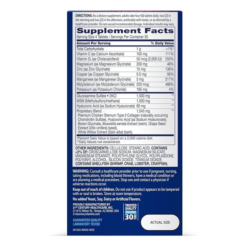 21st Century Arthri Flex Advantage Plus Vitamin D3 120 Tablets