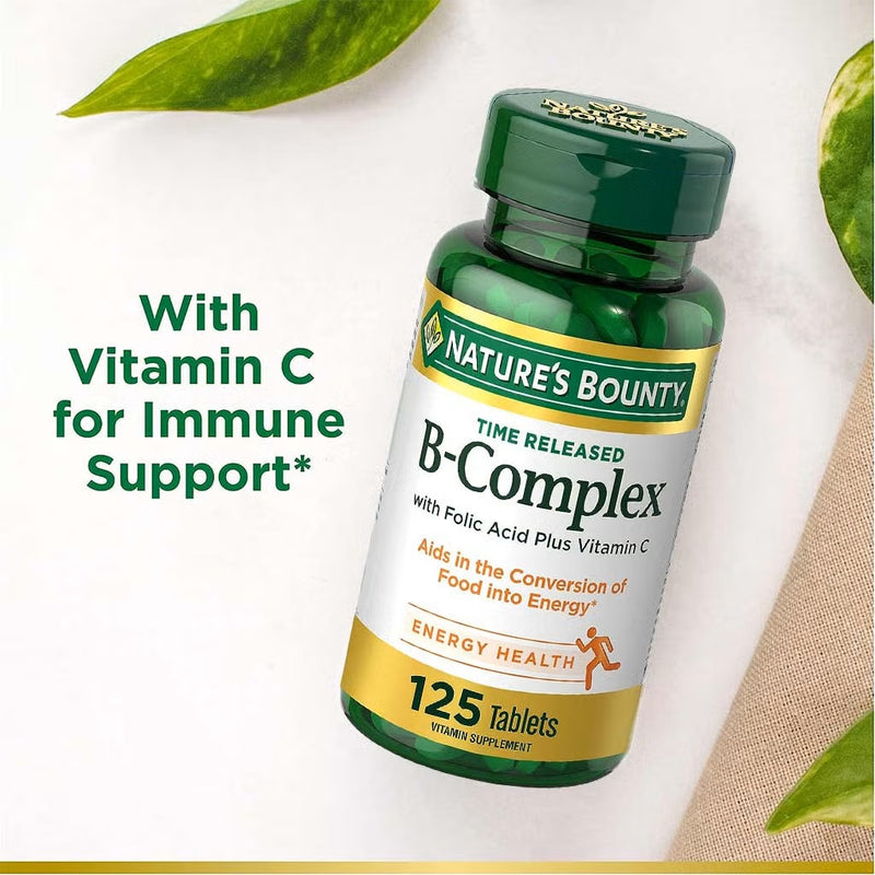 Natures Bounty B Complex Time Released 125 Tablets