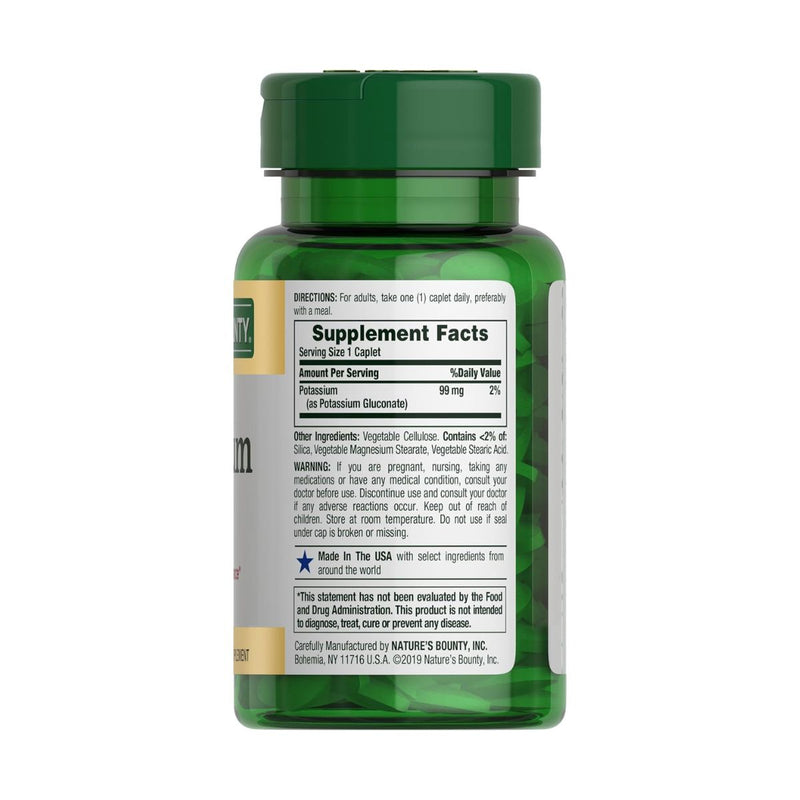 Natures Bounty Potassium Chelated 99mg 100 Tablets