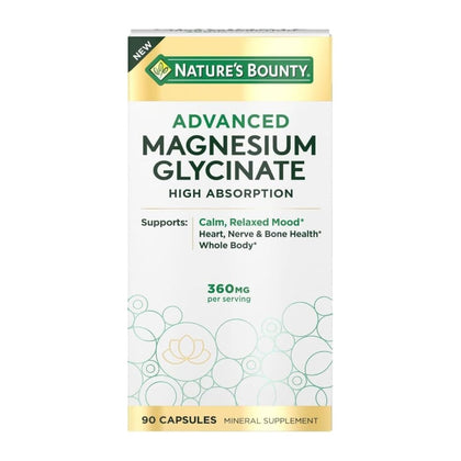 Natures Bounty Magnesium Glycinate Advanced 90 Tablets - Chemist Warehouse UAE