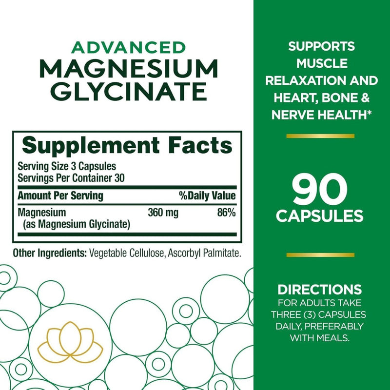 Natures Bounty Magnesium Glycinate Advanced 90 Tablets