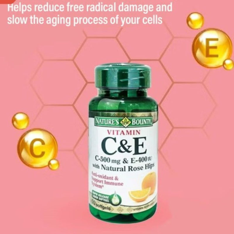 Natures Bounty Vitamin C & E 50 Softgel