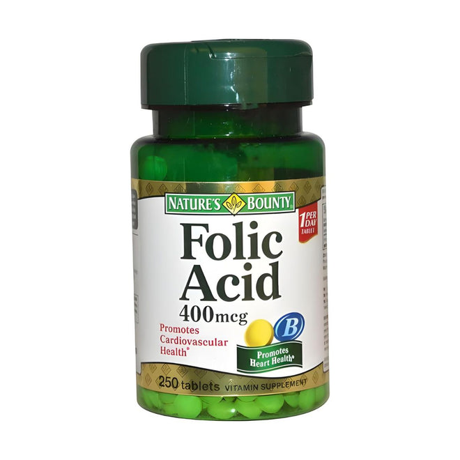 Natures Bounty Folic Acid 400mcg 250 Tablets