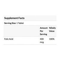 Natures Bounty Folic Acid 400mcg 250 Tablets