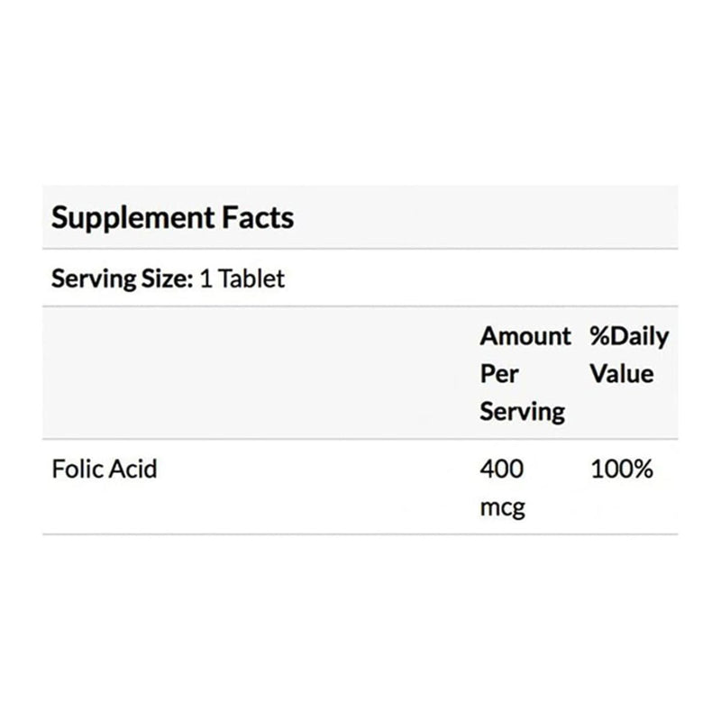 Natures Bounty Folic Acid 400mcg 250 Tablets