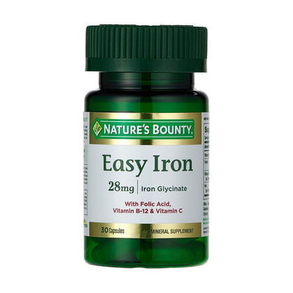 Natures Bounty Easy Iron 28mg 30 Capsules - Chemist Warehouse UAE