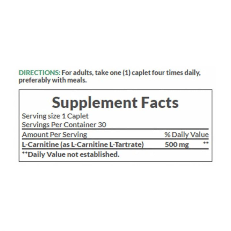 Natures Bounty L-Carnitine 500mg 30 Tablets