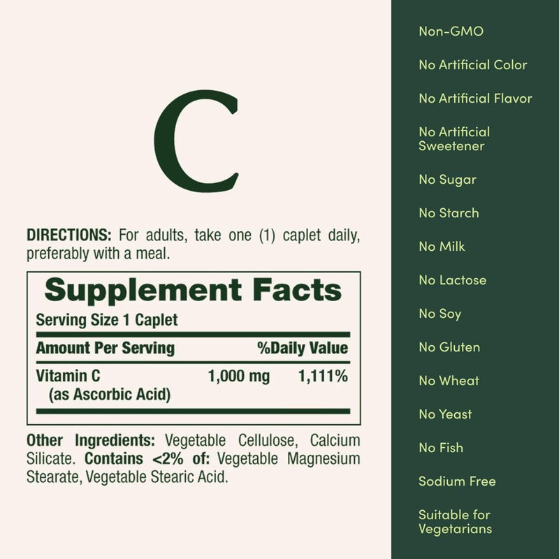 Natures Bounty Vitamin C 1000mg 100 Tablets