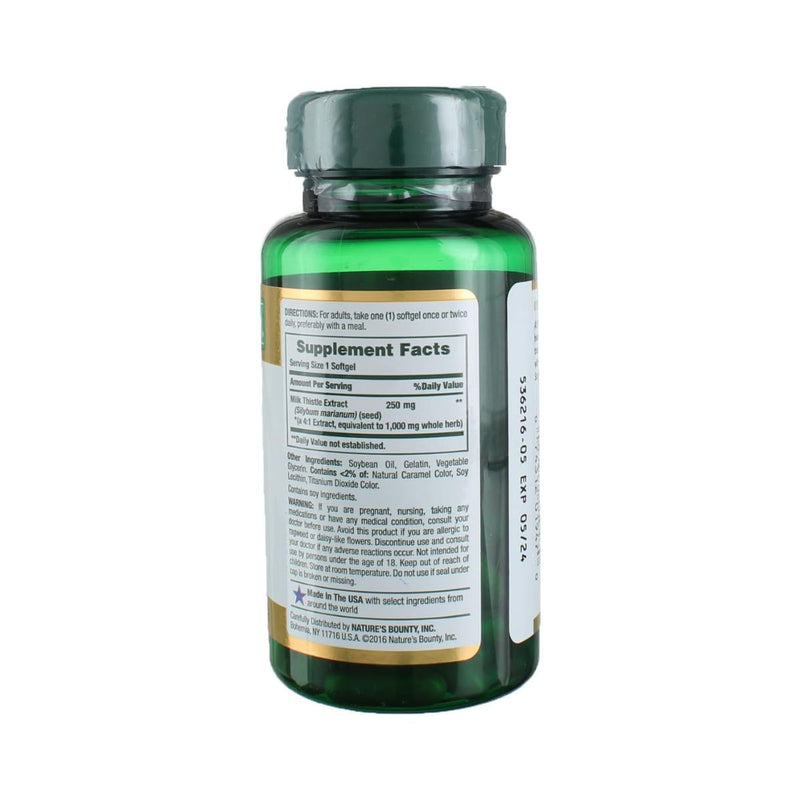 Natures Bounty Milk Thistle 1000mg 50 Capsule
