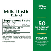 Natures Bounty Milk Thistle 1000mg 50 Capsule