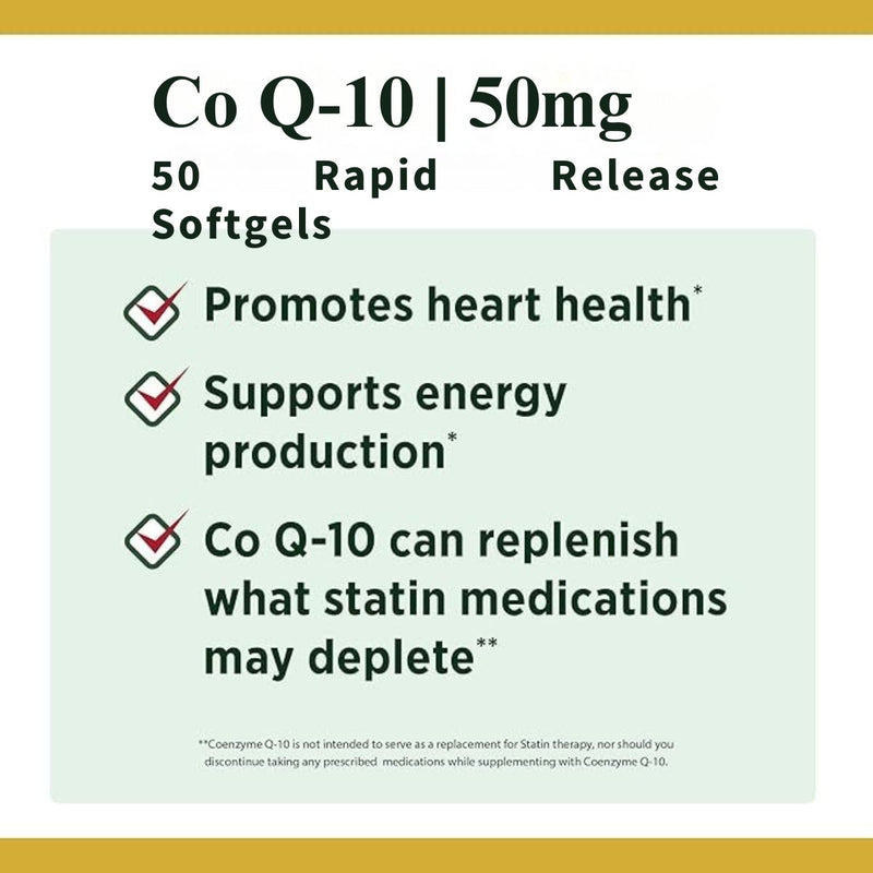 Natures Bounty Q-Sorb CoQ10 50mg 50 Softgel