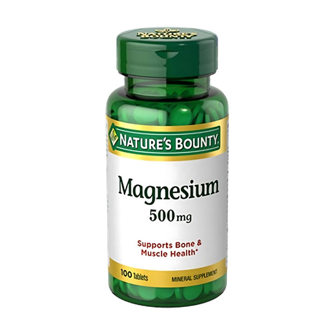 Natures Bounty Magnesium Oxide 500mg 100 Tablets