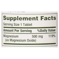 Natures Bounty Magnesium Oxide 500mg 100 Tablets