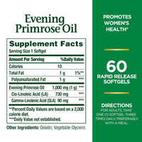 Natures Bounty Evening Primrose Oil 1000mg 60 Softgel
