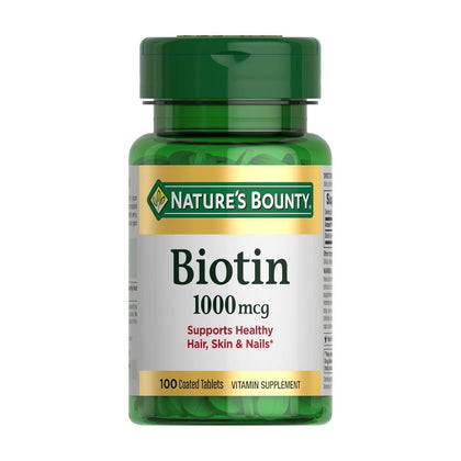 Natures Bounty Biotin 1,000mcg 100 Tablets - Chemist Warehouse UAE