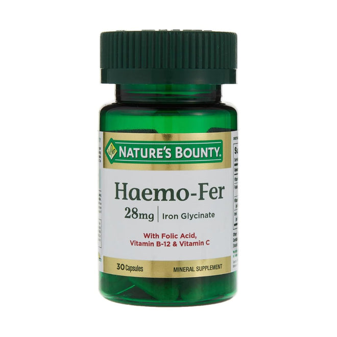 Natures Bounty Haemo-Fer 28mg 30 Capsules