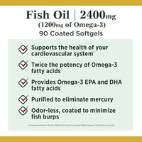 Natures Bounty Fish Oil Double Strength Odorless 90 Softgel