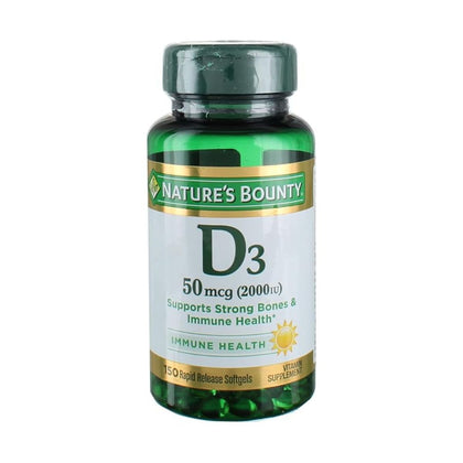 Natures Bounty Vitamin D 2,000IU 150 Softgel - Chemist Warehouse UAE