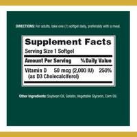 Natures Bounty Vitamin D 2000IU 150 Softgel