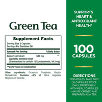 Natures Bounty Green Tea 315mg 100 Capsules