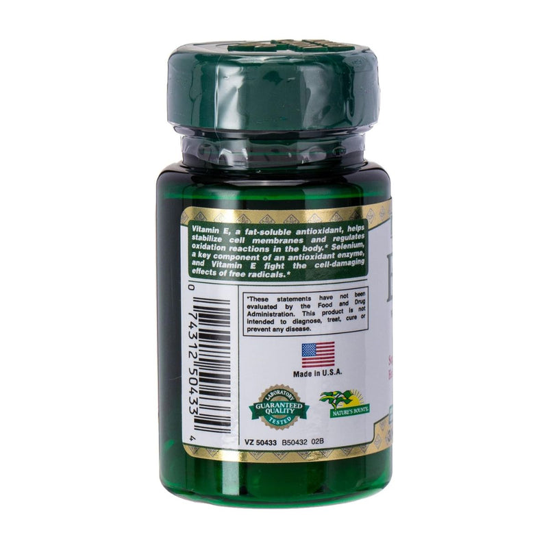 Natures Bounty Vitamin E 400IU 50mcg With Selenium 30 Softgel