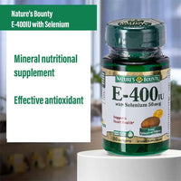 Natures Bounty Vitamin E 400IU 50mcg With Selenium 30 Softgel