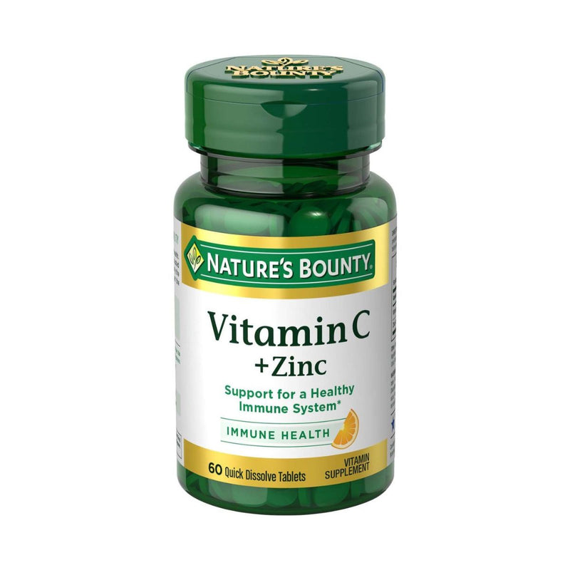 Natures Bounty Vitamin C + Zinc Quick Dissolve 60 Tablets