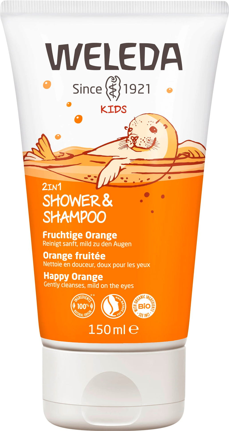 Weleda Kids 2 In 1 Shampoo & Body Wash Happy Orange 150ml
