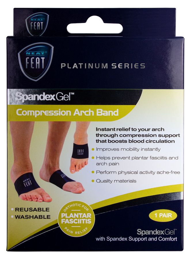 Neat Feat Spandex Gel Compression Arch Band Large