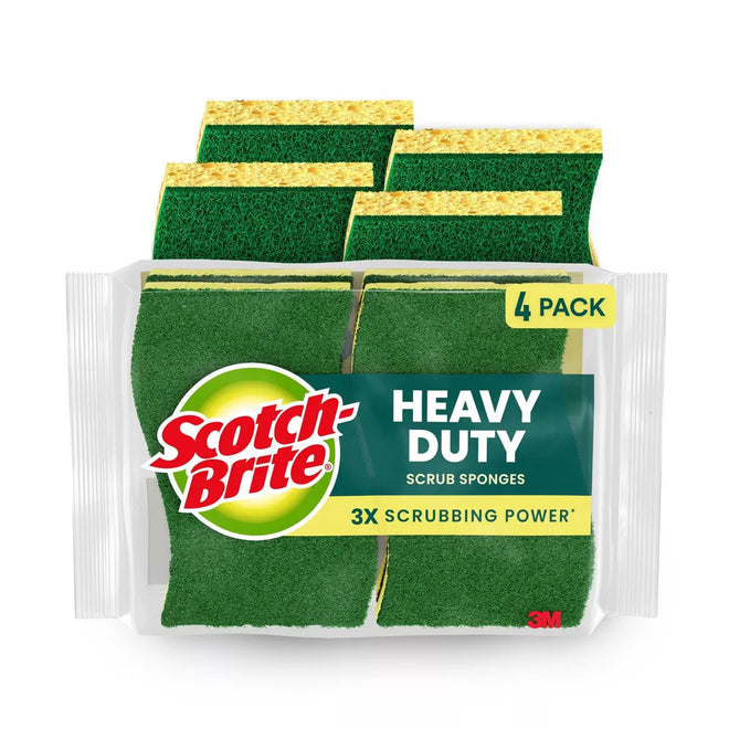 Scotch-Brite Scrub Sponge Classic Antibacterial 4 Packs