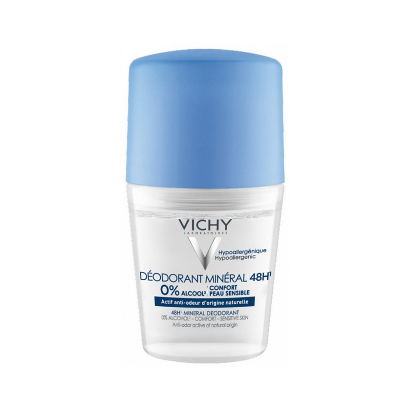 Vichy 48Hr Mineral Deodorant Roll On 50ml Bundle