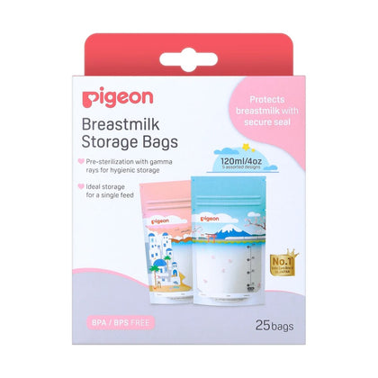 Pigeon Breast Milk Storage 120ml 25 Bags - Chemist Warehouse UAE