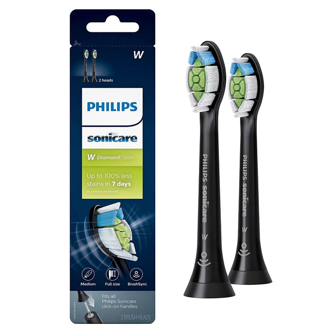 Philips Sonicare Toothbrush Heads Diamond Clean Black HX6062/96 2 Pack