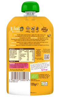 Ellas Kitchen Organic Puree 4+ Months Organic Puree Apples + Bananas 120g