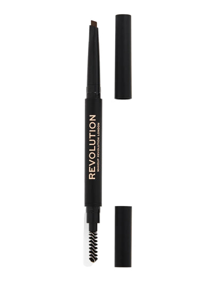 Revolution Makeup Duo Brow Definer Pencil Medium Brown 0.25g