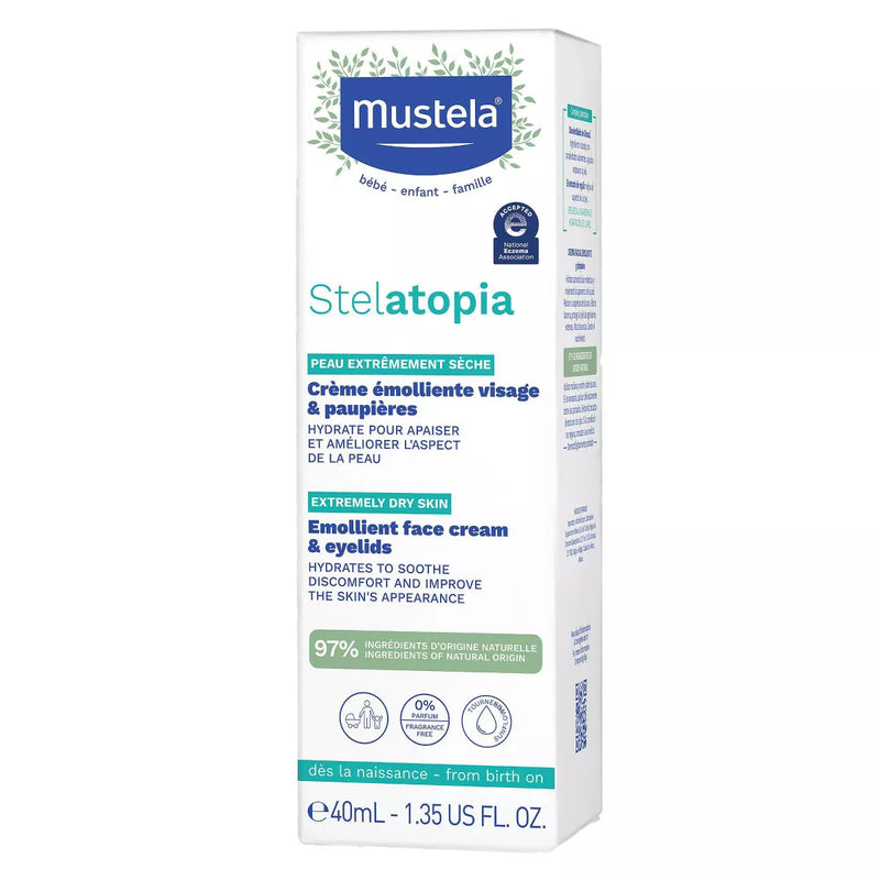 Mustela Baby Stelatopia Emollient Face & Eyelids Cream 40ml