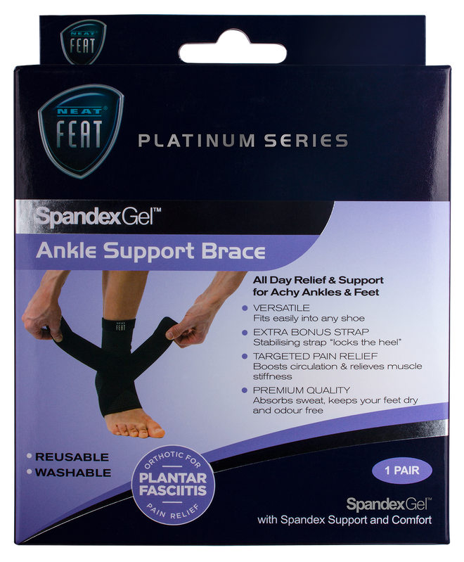 Neat Feat Spandex Gel Ankle Support Brace Large